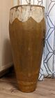 Vtg Hand Carved Painted Djembe Drum (Needs Head) 35