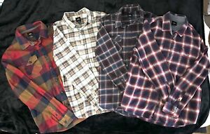 Vans Off the Wall Flannel Shirt - Men's Small Tailored Fit - Lot Of 4