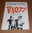 Paramore Riot! Poster 2-Sided Promo Original 18x24 RARE