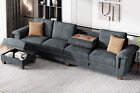 New ListingConvertible Sectional Sofa L Shaped Couch with Storage Chaise, 4-Seater Reversib
