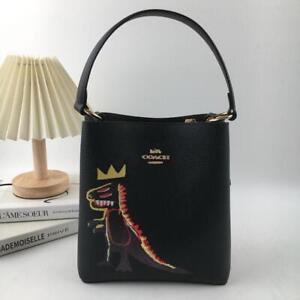 COACH Bag C6073 Basquiat Collaboration 2WAY Dinosaur Print Handbag Tote Bag New