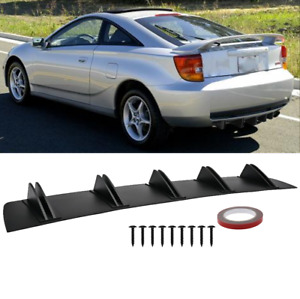 For Toyota Celica Rear Lower Bumper Diffuser Lip Splitter 5-Fins Wing Black