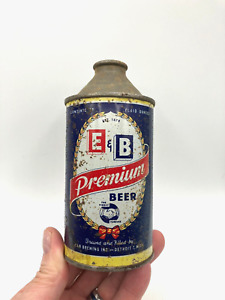 Old 12oz E & B Premium (IRTP) Cone Top Beer Can E & B Brewing Detroit