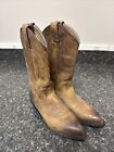 Frye Billy Boots Tan Brown Pointed Toe Leather Western F973 Women's Size 8.5 B