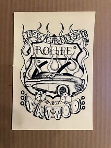 vintage large ROUTE 66 TATTOO 5.5
