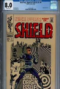 Nick Fury, Agent of SHIELD Vol 1 4 CGC 8.0 (VF) Marvel (1968)