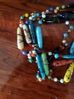 Antique Murano Glass Bead Necklace Handmade Colorful Venitian Beaded Jewelry