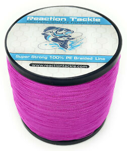 Reaction Tackle High Performance Braided Fishing Line / Braid - Pink