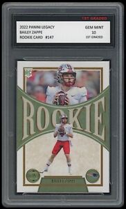 BAILEY ZAPPE 2022 PANINI LEGACY 1ST GRADED 10 ROOKIE CARD NEW ENGLAND PATRIOTS