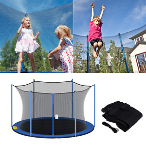 Trampoline Safety Net Replacement Enclosure For 12 13 14 15ft Frame 4/6/8 Poles