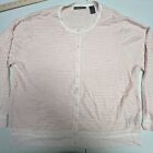Liz Claiborne Cardigan Sweater Women's Plus Size 3X Pink Button Up Lightweight