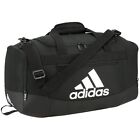 adidas Defender 4 Small Duffel Bag, Black/White, 11.75
