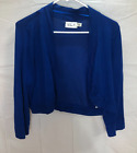 Eliza J. Women's Open Front Blue Stretch Crop 3/4 Sleeve Shrug Cardigan XL