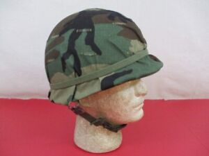 post-Vietnam M1 Ground Troop Helmet Complete w/Liner  Woodland Cover Dtd 1984 #2