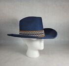 Vintage YA Blue Denim Men's Cowboy Hat Small 6 3/4
