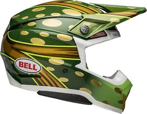 Bell Moto-10 Spherical McGrath Replica 22 Dirt Helmet - Gloss Gold/Green - Small