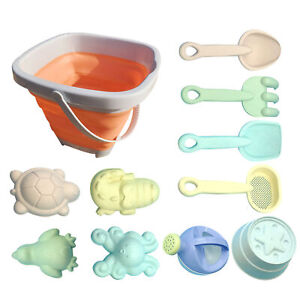 11PCS Kids Beach Sand Toys for Toddlers Bucket Shell Castle Mold Watering Can