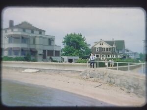 1950 Kodachrome Slide Photo From Shore Of Breakwater Pine Orchard Connecticut