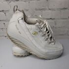 Skechers Shape-Ups Women's Training Shoes Size 8 White Leather Sneakers