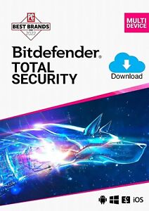 BITDEFENDER TOTAL SECURITY 2024 + 200mb VPN 10 DEVICE 1 YEAR SAME DAY CODE EMAIL