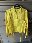ZARA Exclusive Shirt With Straps & Over Bustier Crop Top L BNWT Yellow Co-ord