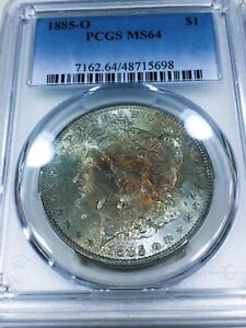 New Listing1885-O Morgan Silver Dollar PCGS MS64 Beautiful Coin Nice Toning