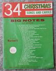 34 CHRISTMAS SONGS AND CAROLS 1964 VINTAGE SHEET MUSIC BIG NOTES WITH WORDS