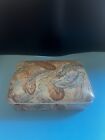 Neiman Marcus Porcelain Playing Card Holder Trinket Box with Lid Feathers