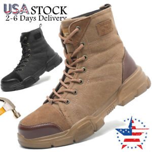 Mens Construction Safety Shoes Steel Toe Work Boots Indestructible Waterproof US