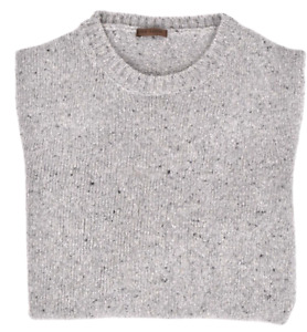NEW Stile Latino Vincenzo Attolini cashmere sweater EU 50 US 40 M gray tweed