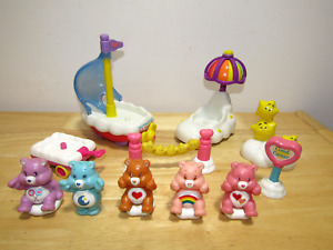 2002 Care Bears Care-a-lot Cloud Boat, Cloud Car Playset with Figures!