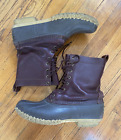 Men’s LL Bean Boots Size 11 Brown Leather Duck Boots 10 inch