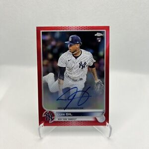 2022 Topps Chrome Luis Gil RC Auto Red Refractor /5