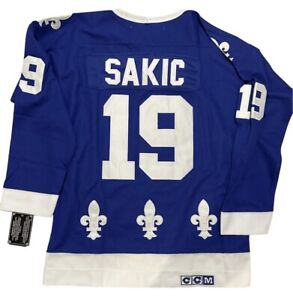 Joe Sakic Avalanche Nordiques CCM Jersey (Men's Sizes)