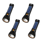 4pcs Solar/Rechargeable Multi Function 1000 Lumens LED Flashlight
