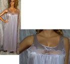Vintage Kayser Purple Summer Nylon Nightie Nightgown XL