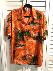 Vintage Kennington Hawaiian Shirt Surfer, Palm trees Large