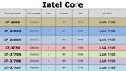 Intel Core i7-2600 i7-2600S i7-2600K i7-3770 i7-3770K I7-3770S i7-3770T CPU