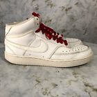 Nike Court Vision Mid Womens Size 8 Shoes White Red Athletic Trainer Sneakers