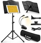 Donner Sheet Music Stand with Light Portable Metal Music Stand