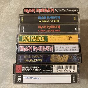 Iron Maiden Cassette Lot of 8 Iron Maiden.