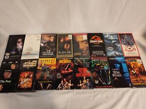 Lot Of 16 VHS Movies Horror Action Sci-fi Tested Star Wars Jurassic Park Tremors