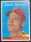 1958 Topps Baseball Jack Meyer #186 Ex+