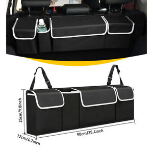 Oxford Car Cargo Back Seat Storage Bag Trunk Organizer Parts Black w/ 4 Pocket (For: 2012 Jeep Grand Cherokee)