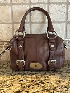 Fossil Maddox Womens  Brown Leather Satchel