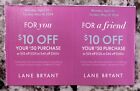 Lane Bryant Coupons (2) $10 Off $50 or $25 Off $125 or $40 Off $200