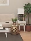 🧭SIDE end TABLE mid-century modern WHITE living room FURNITURE 1/6 for BARBIE