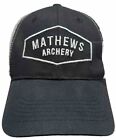 Mathews Archery Bow And Arrow Black Mesh SnapBack Baseball Cap