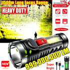 Super Bright 999000000 LM LED Torch Tactical Flashlight Lantern Rechargeable US