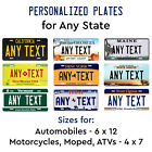 Personalize Custom License Plate Tag for Any State Auto Car Motorcycle ATV Moped